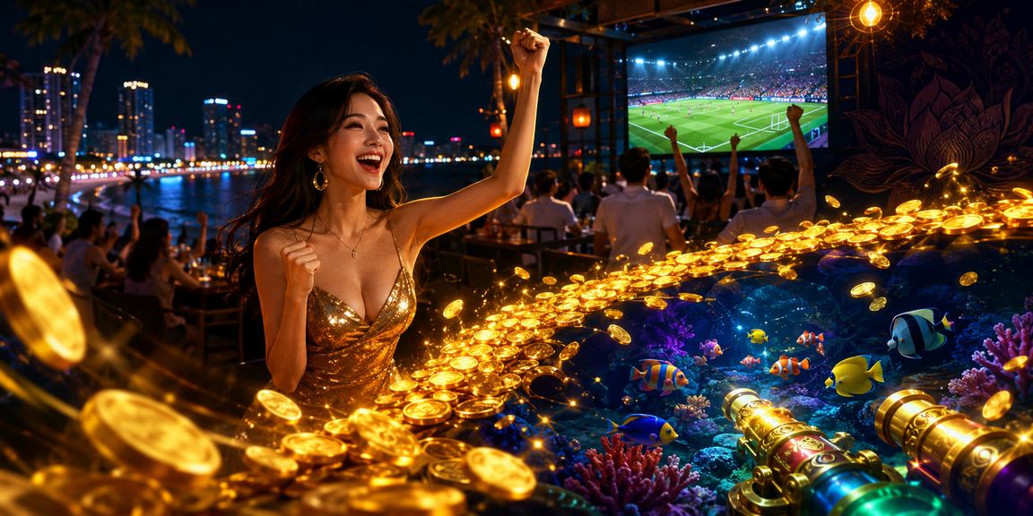 Người dùng thưởng thức cá cược trực tuyến tại bãi biển Nha Trang